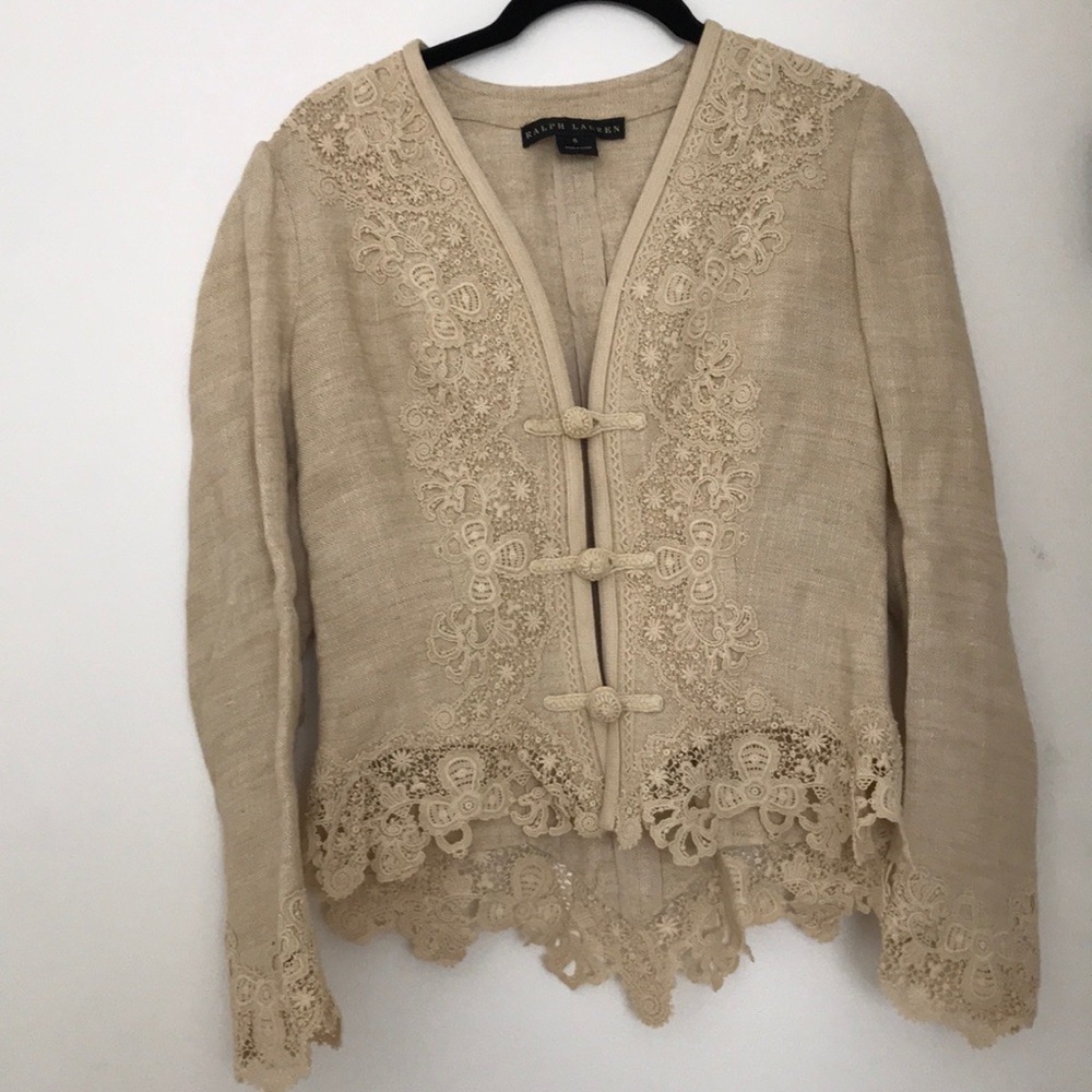 Ralph Lauren lace detail jacket